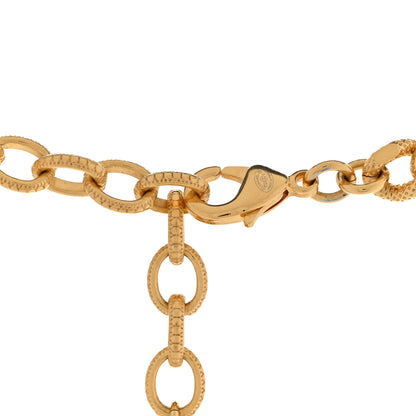 Chanel Crystal Chain Link CC Choker Necklace Gold 5 of 7