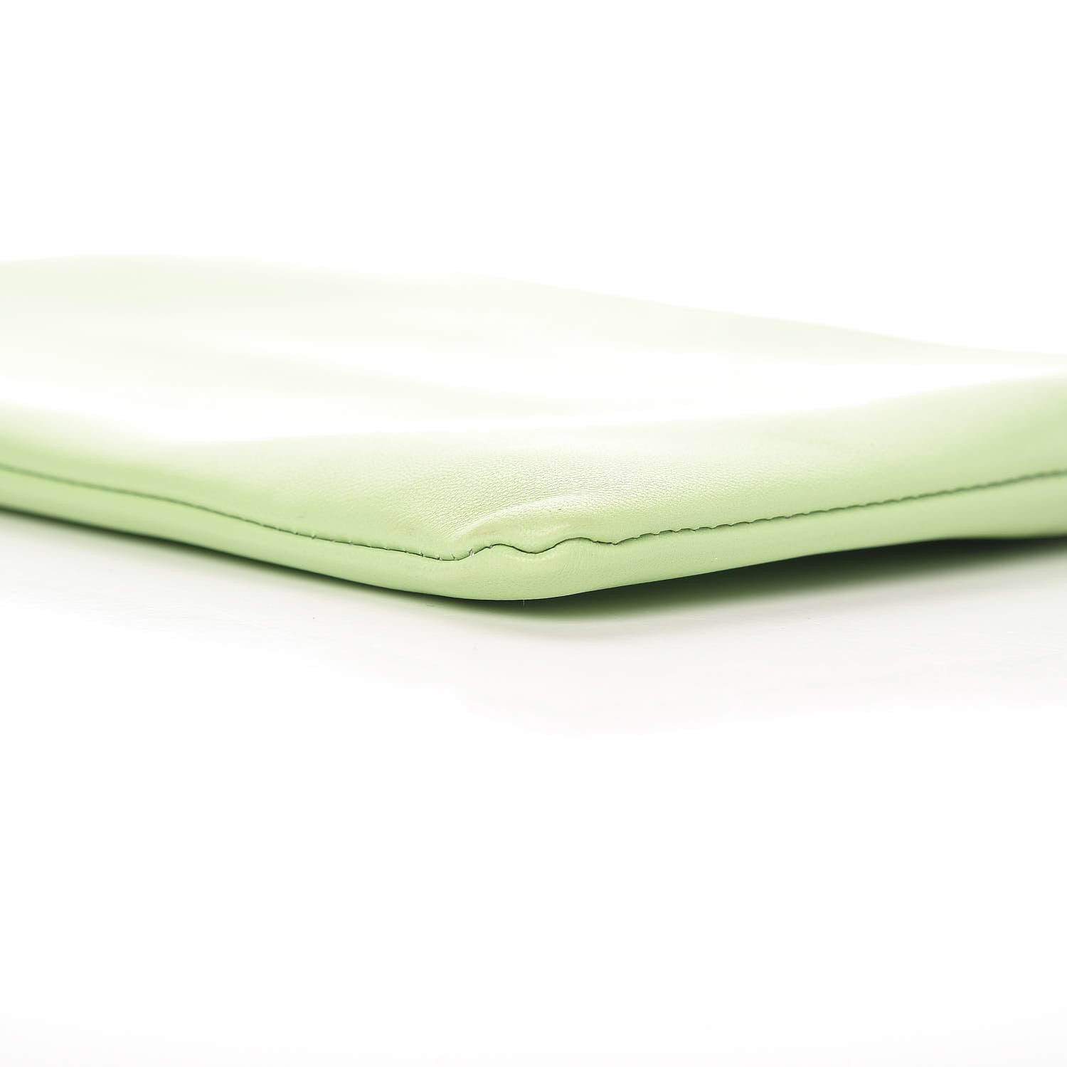Celine Plastic Bag with Cloudy Lambskin Solo Zip Pouch Clutch Lime 17 of 17
