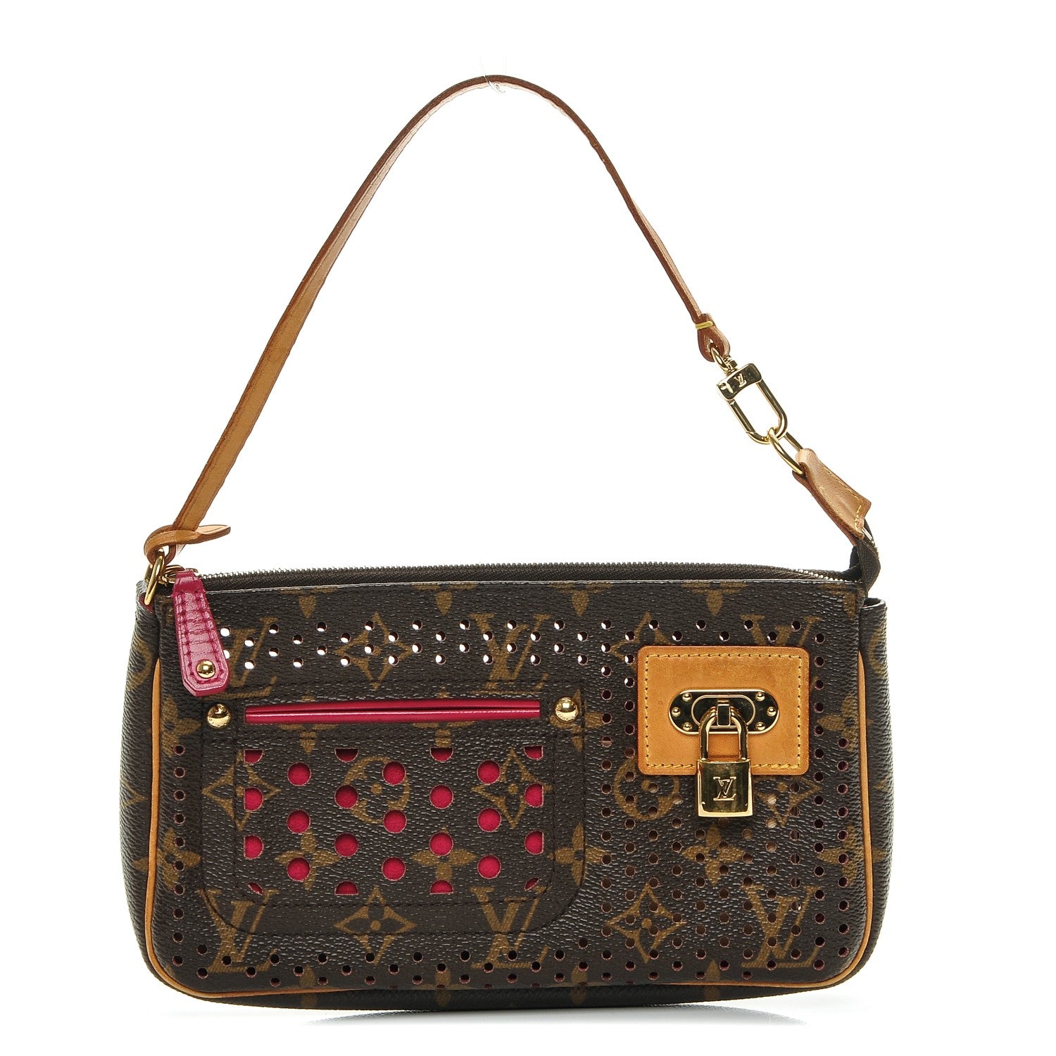 Louis Vuitton Monogram Perforated Pochette Accessories Bag Fuchsia 1 of 6