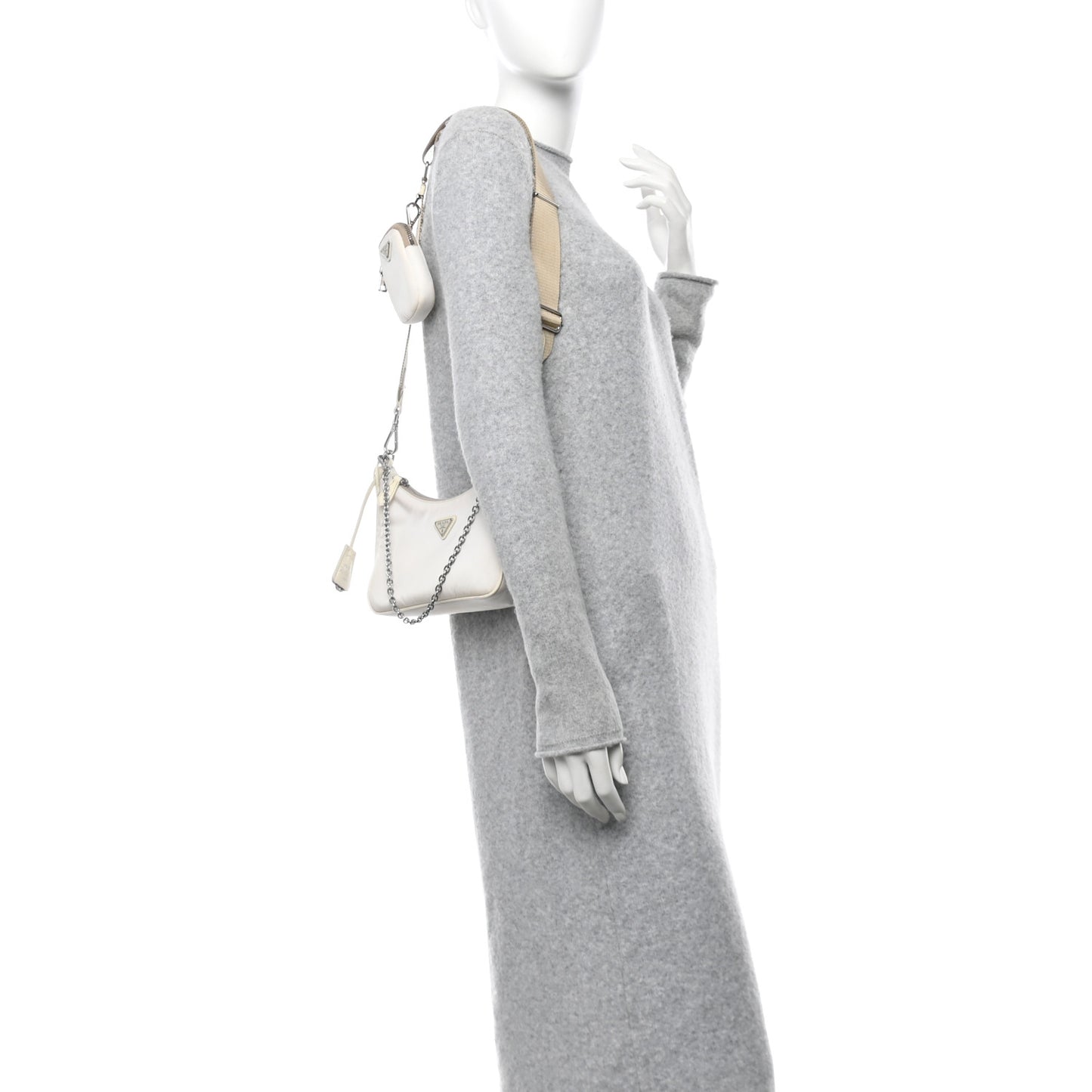 Nylon Re-Edition 2005 Shoulder Bag White