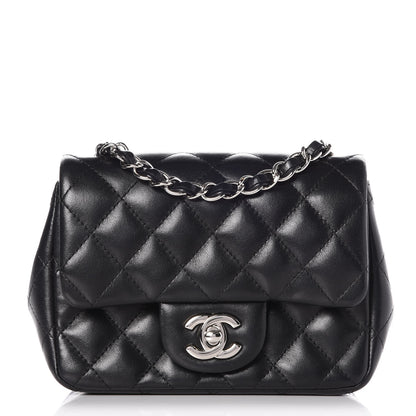 Chanel Lambskin Quilted Mini Square Flap Black 1 of 8