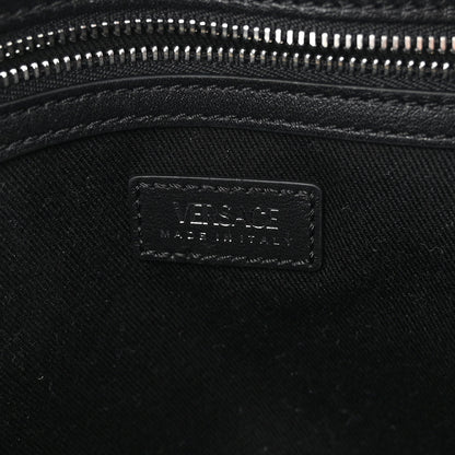 Versace Calfskin Medium Repeat Zip Hobo Black 6 of 9