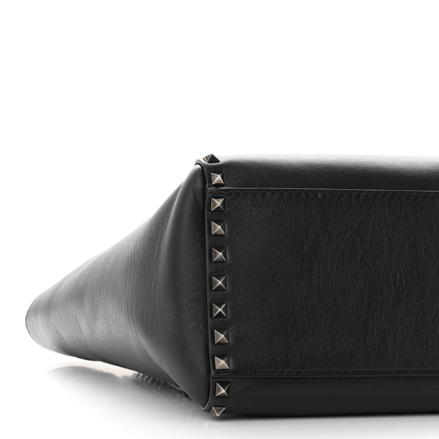 Valentino Garavani Vitello Rockstud Double Handle Tote Black 8 of 10