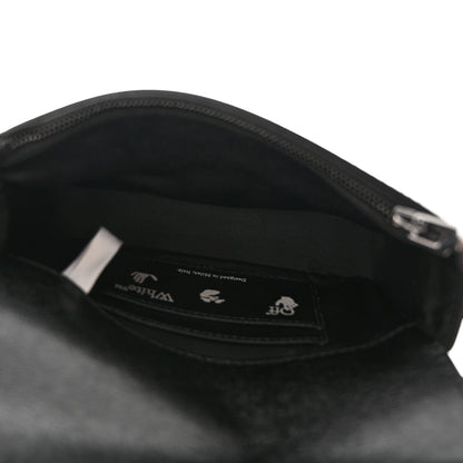 Off-White Saffiano Striped Mini Diag Binder Clip Bag Black White Indus 5 of 11