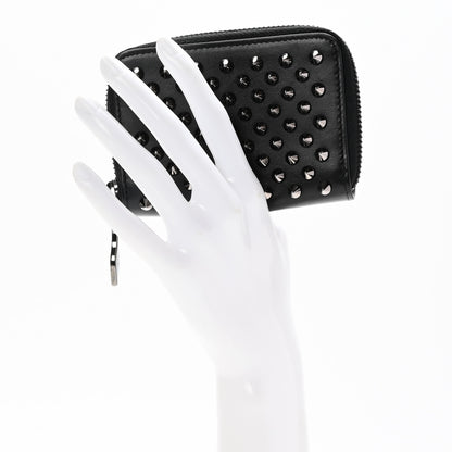 Christian Louboutin Calfskin Spiked Panettone Coin Purse Black 2 of 11