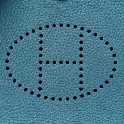 Hermes Taurillon Clemence Evelyne TPM New Blue Jean 8 of 11