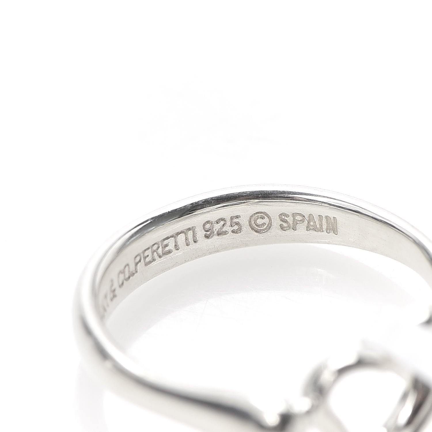 Tiffany Sterling Silver Elsa Peretti Open Heart Ring 49 5 5 of 5