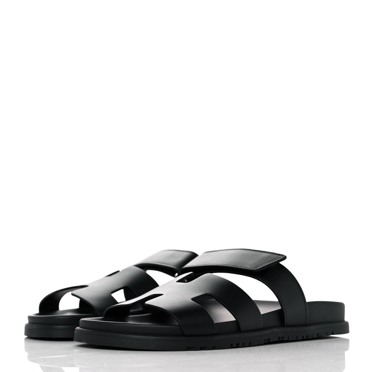 Calfskin Womens Chypre Sandals 40.5 Black