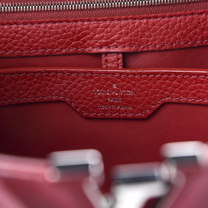 Louis Vuitton Taurillon Chevron Capucines PM Cherry 6 of 9