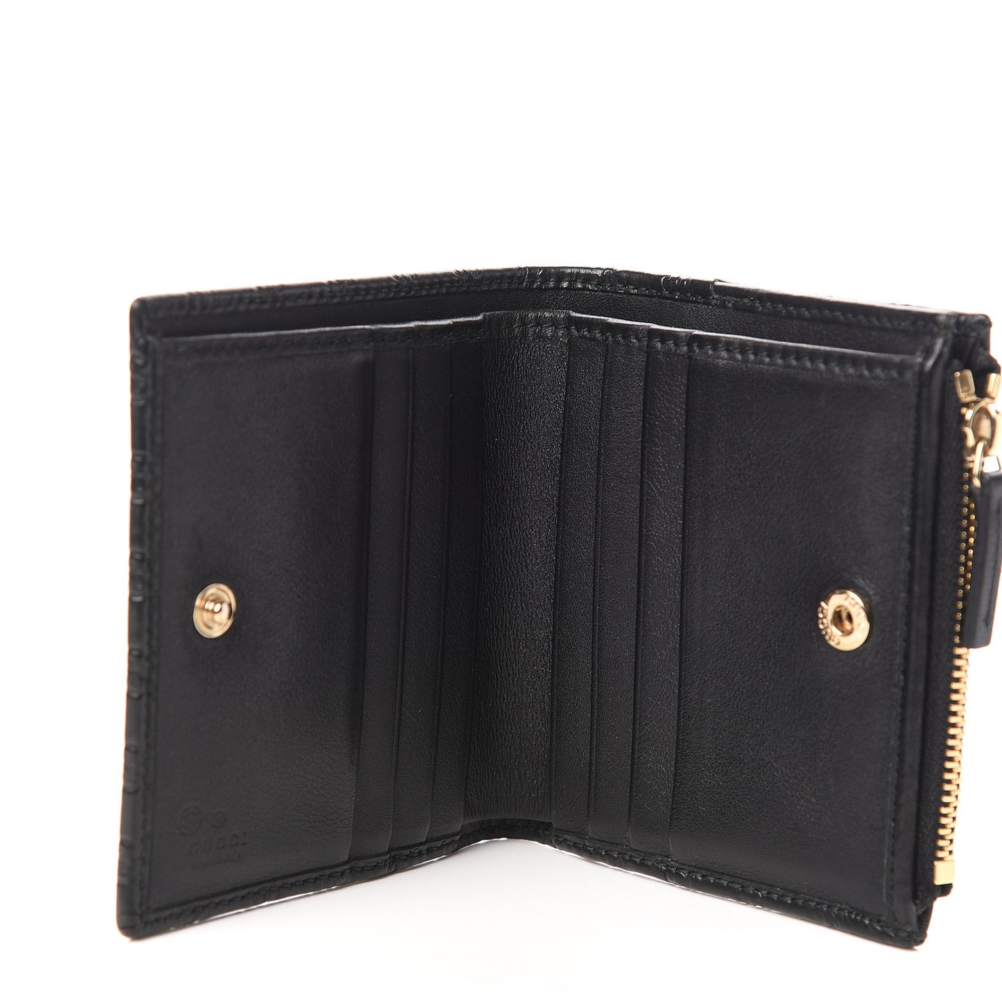 Soft Microguccissima Bi-Fold Wallet Black