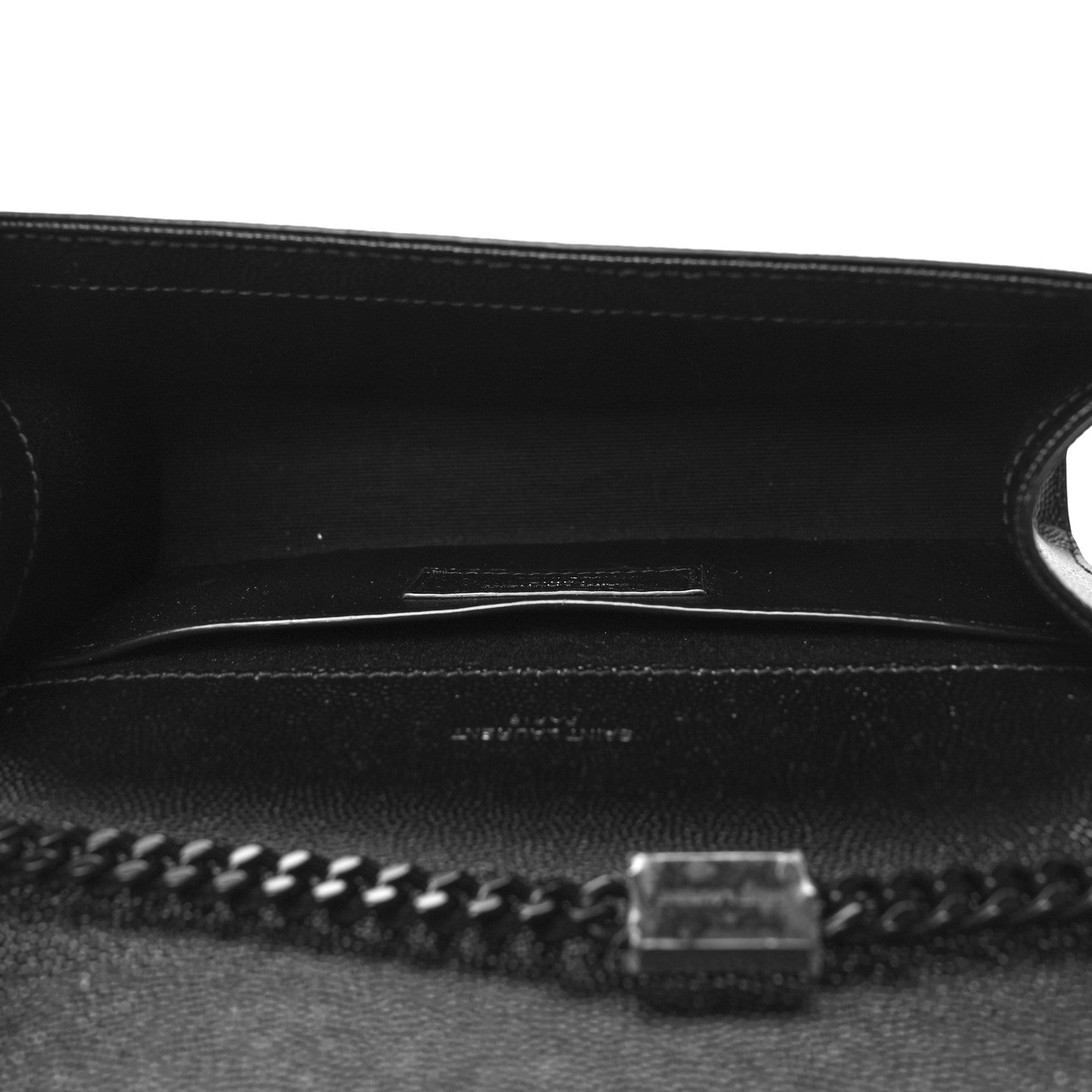 Saint Laurent Grain De Poudre Small Monogram Monochrome Kate Satchel Black 5 of 9