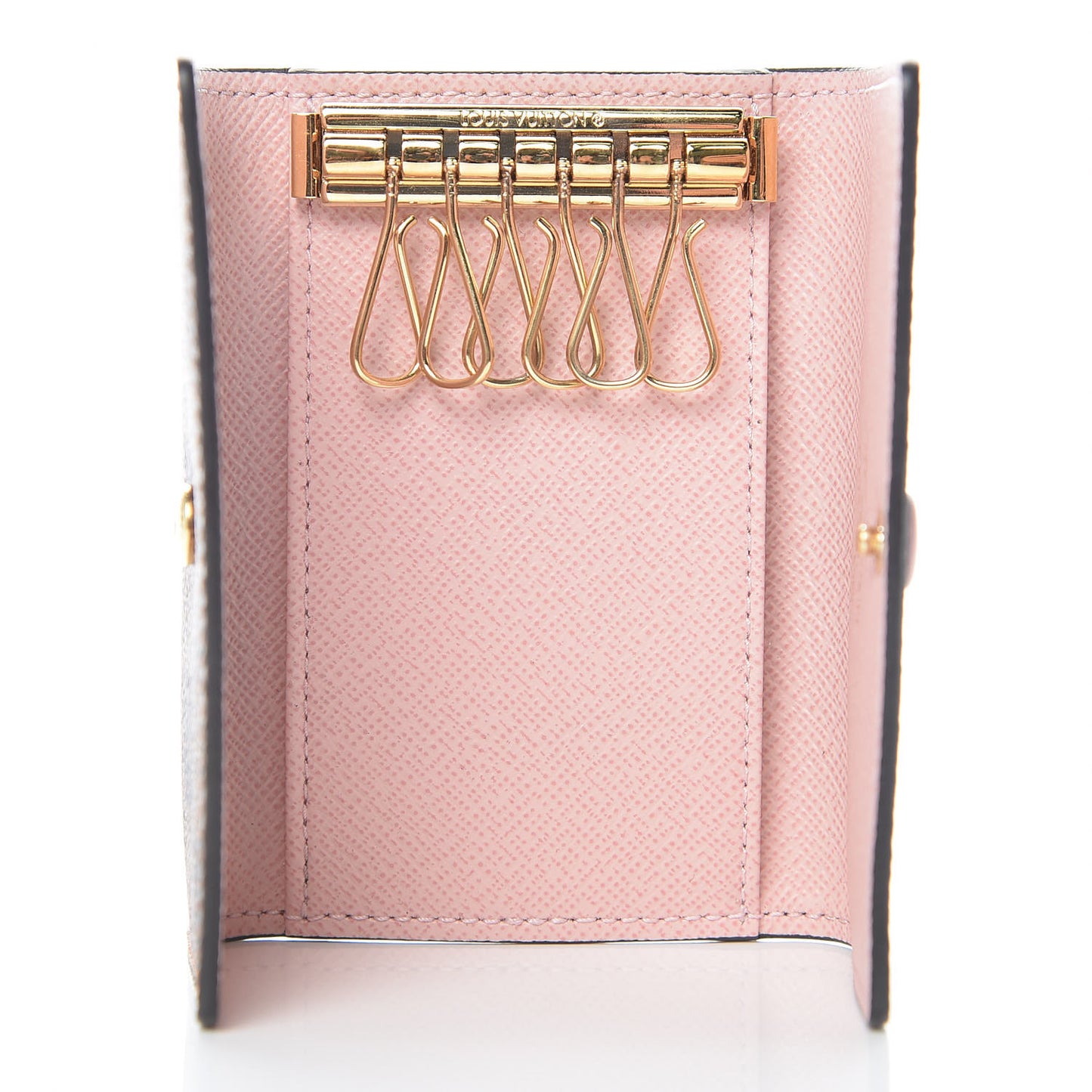 Damier Ebene Multicles 6 Key Holder Rose Ballerine