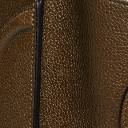 Celine Drummed Calfskin Mini Luggage Moss Green 7 of 10