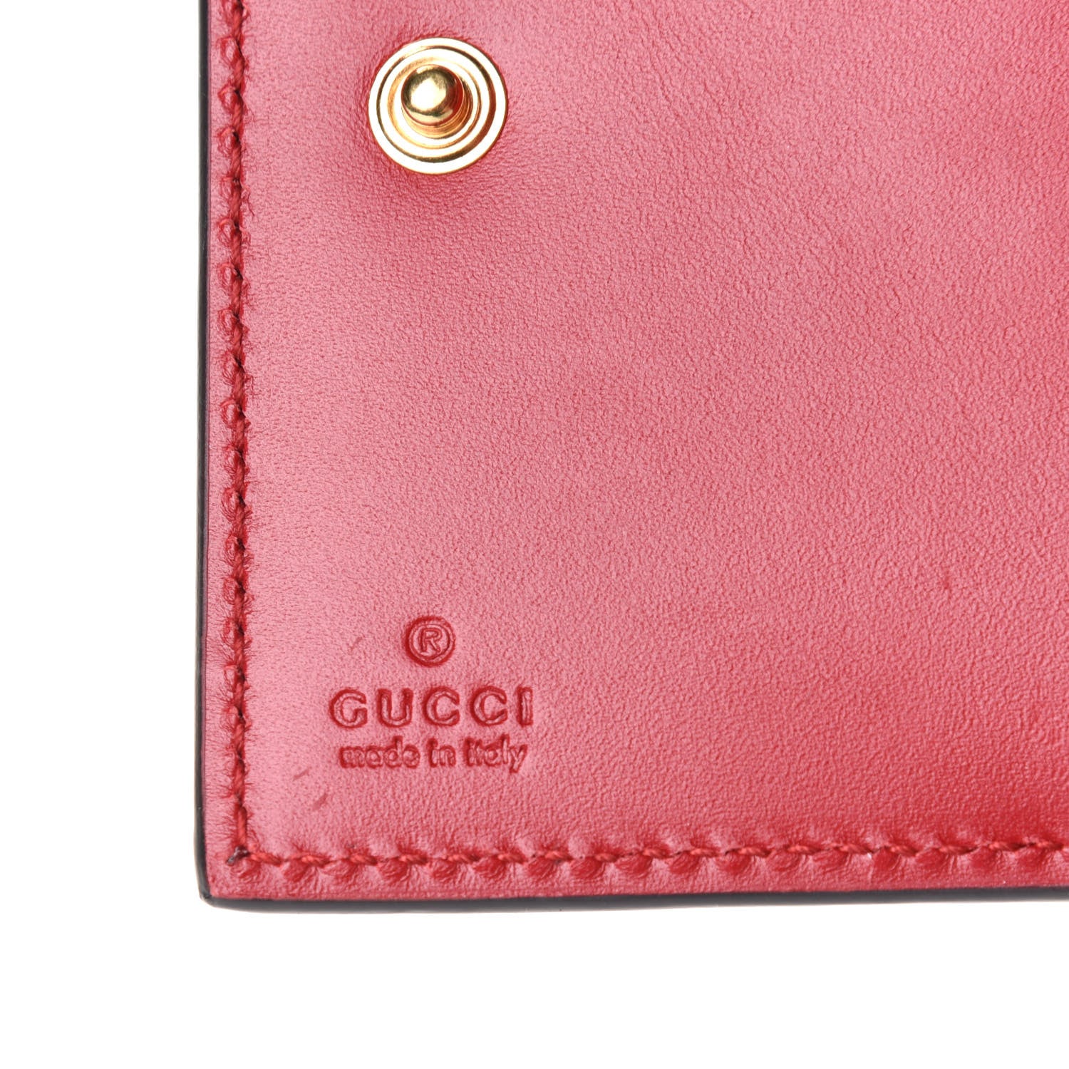 Gucci Guccissima Padlock Wallet Hibiscus Red 7 of 8