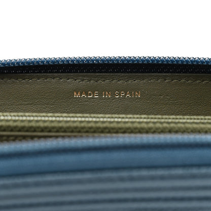 Chanel Caviar Quilted Boy Small Zip Around Wallet Blue 7 of 9