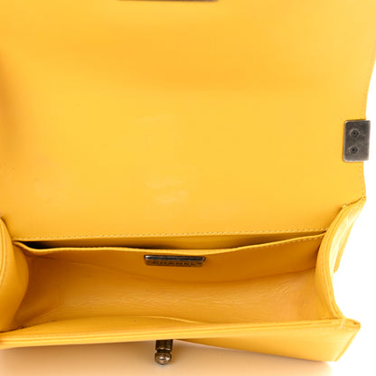 Chanel Galuchat Stingray Small Boy Flap Yellow 5 of 12