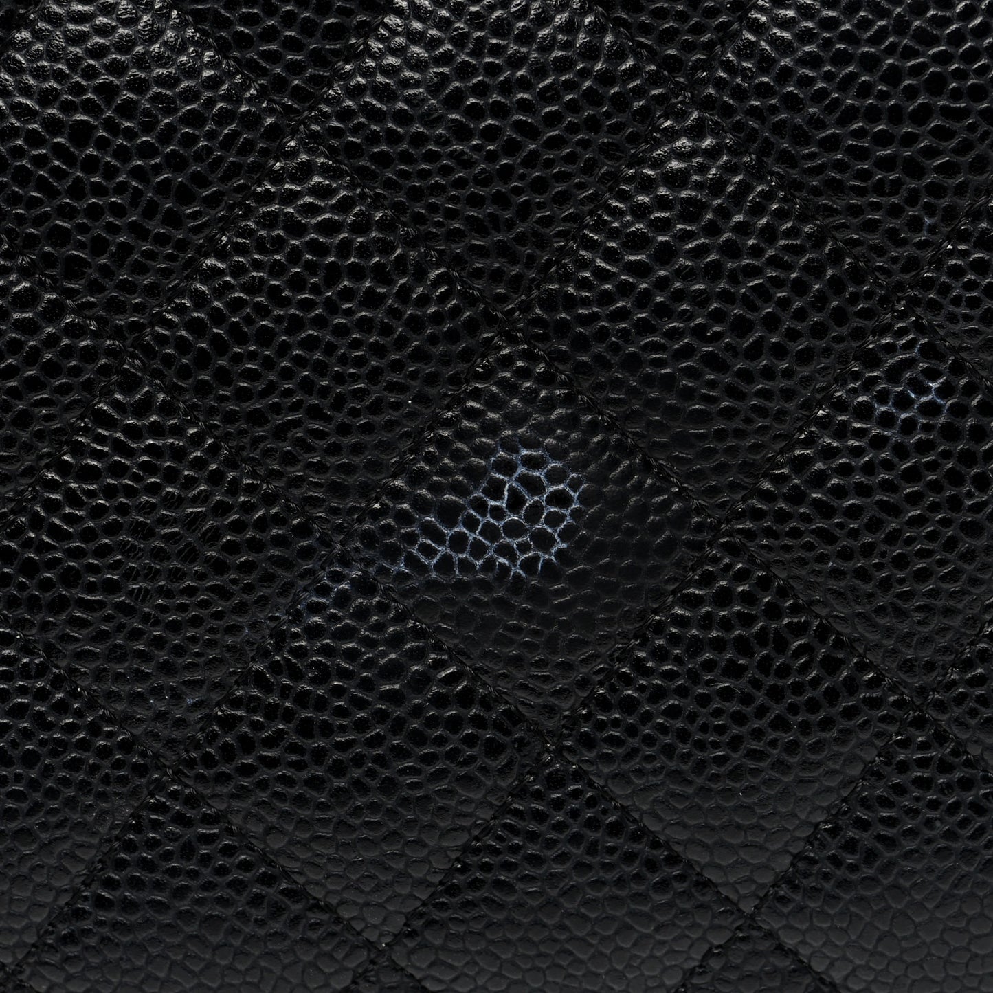 Caviar Quilted Large Zip Around Organizer Wallet Black