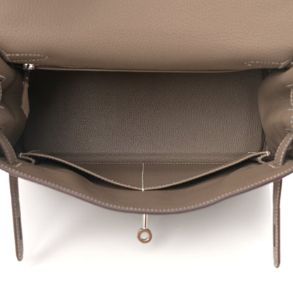 Hermes Togo Kelly Retourne 28 Etoupe 5 of 11