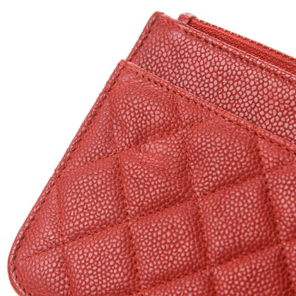 Chanel Caviar Quilted Boy Wallet On Chain WOC Red 8 of 13