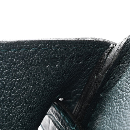 Hermes Togo Matte Alligator Birkin Touch 30 Vert Cypress 7 of 14