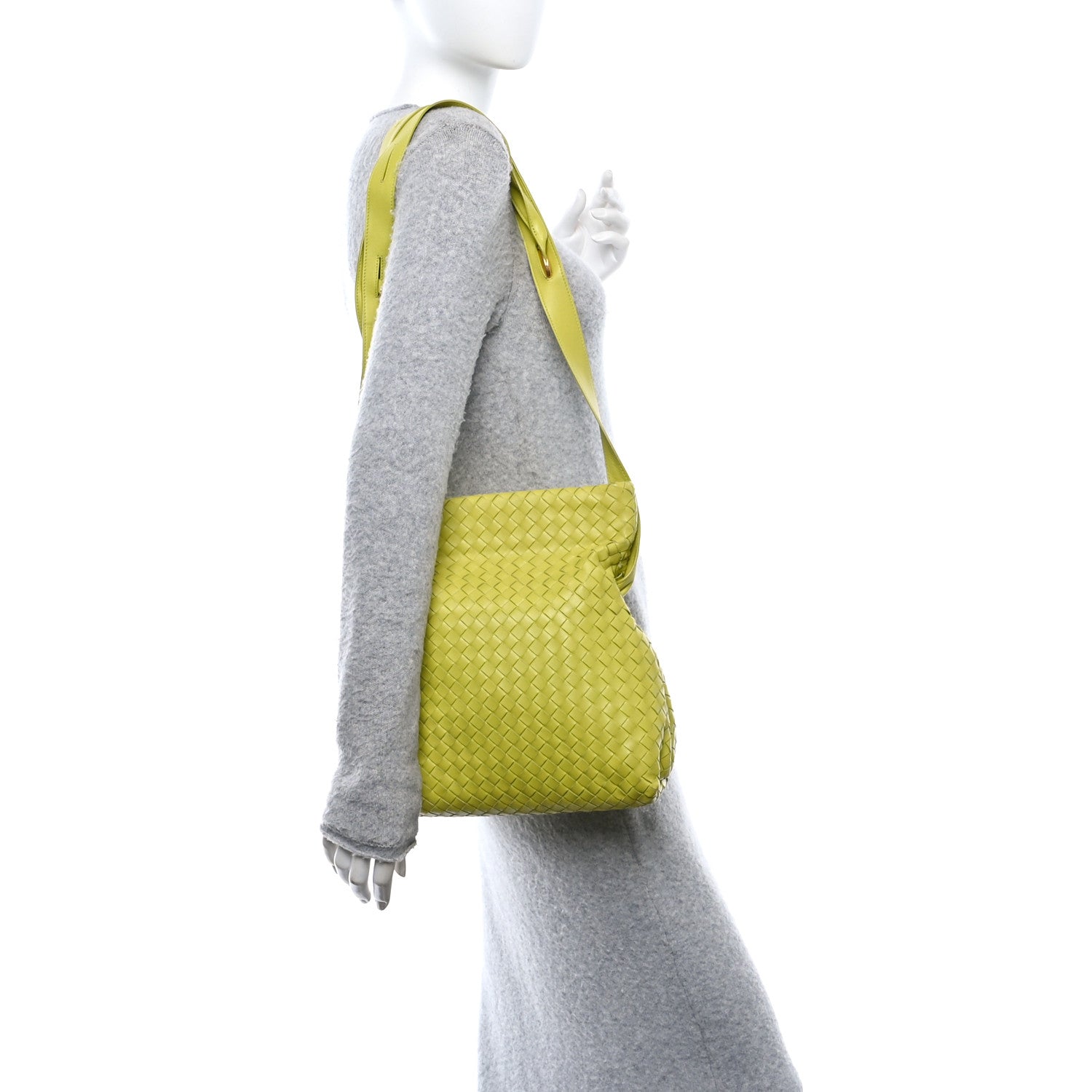 Bottega Veneta Nappa Intrecciato The Fold Crossbody Kiwi 3 of 9
