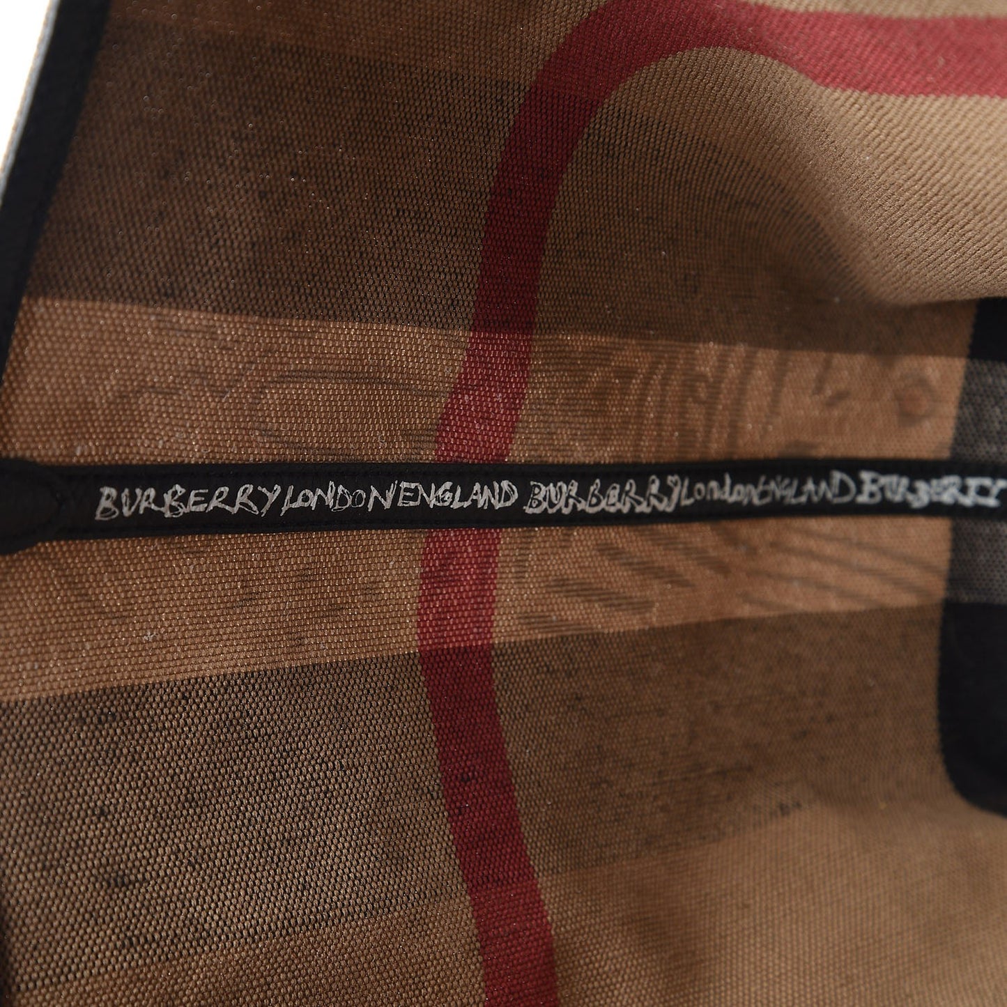 Coated Canvas Mega Check Medium Doodle Tote Black