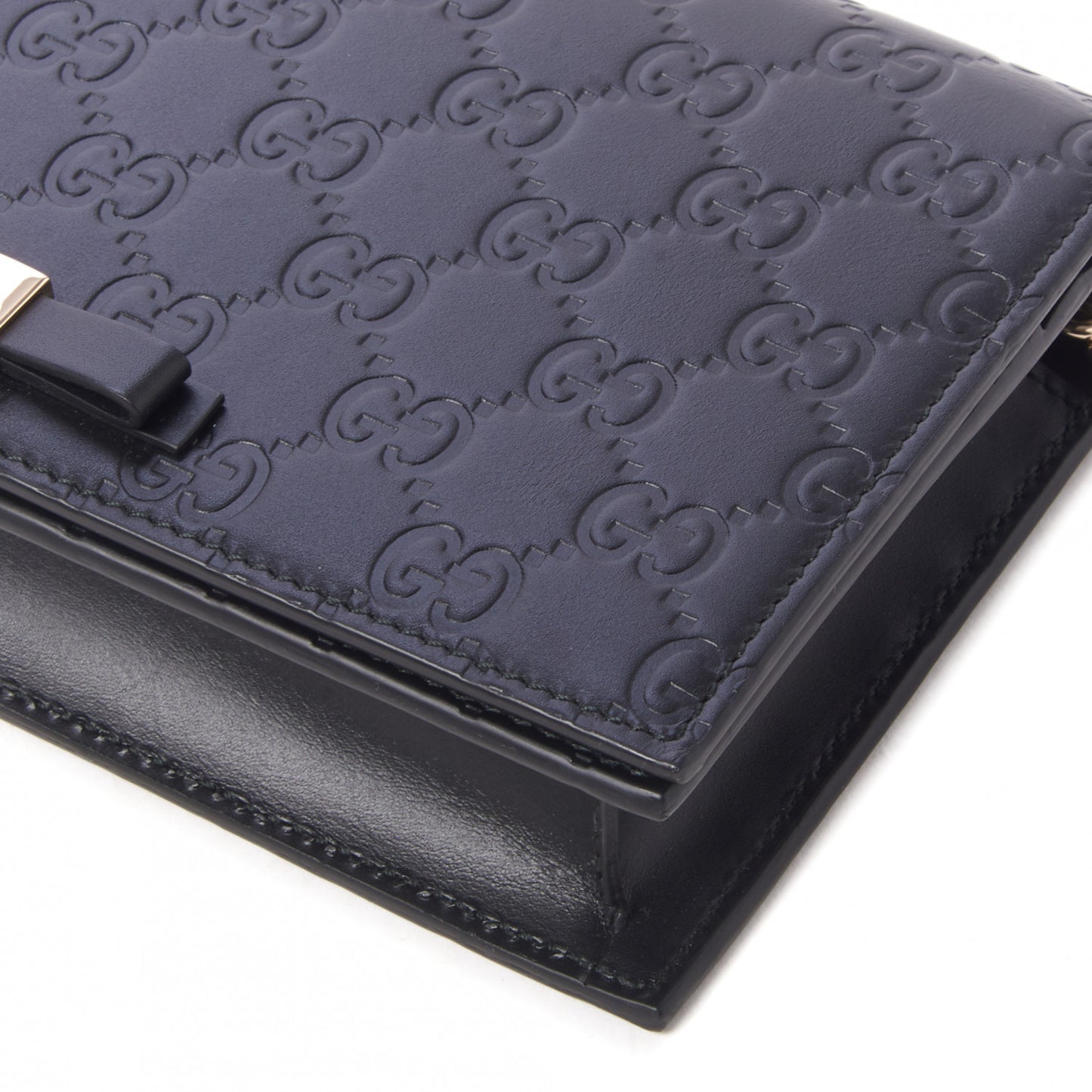Guccissima Signature Bowy Chain Wallet Black