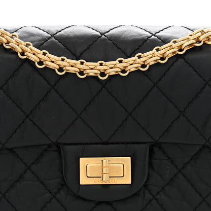 Chanel Aged Calfskin Quilted 2.55 Reissue Mini Flap Black 8 of 11
