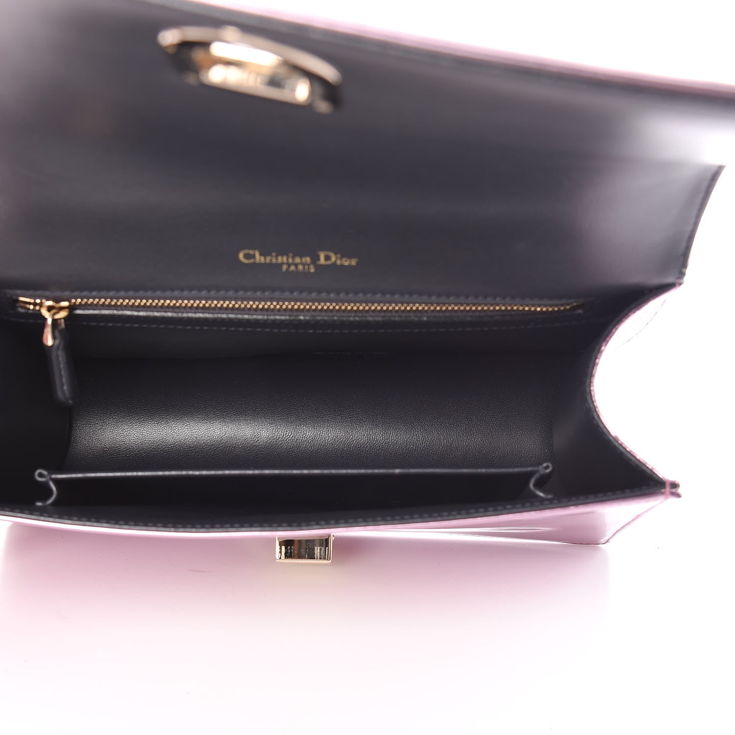 Christian Dior Metallic Patent Micro-Cannage Medium Diorama Flap Bag Pink 5 of 12