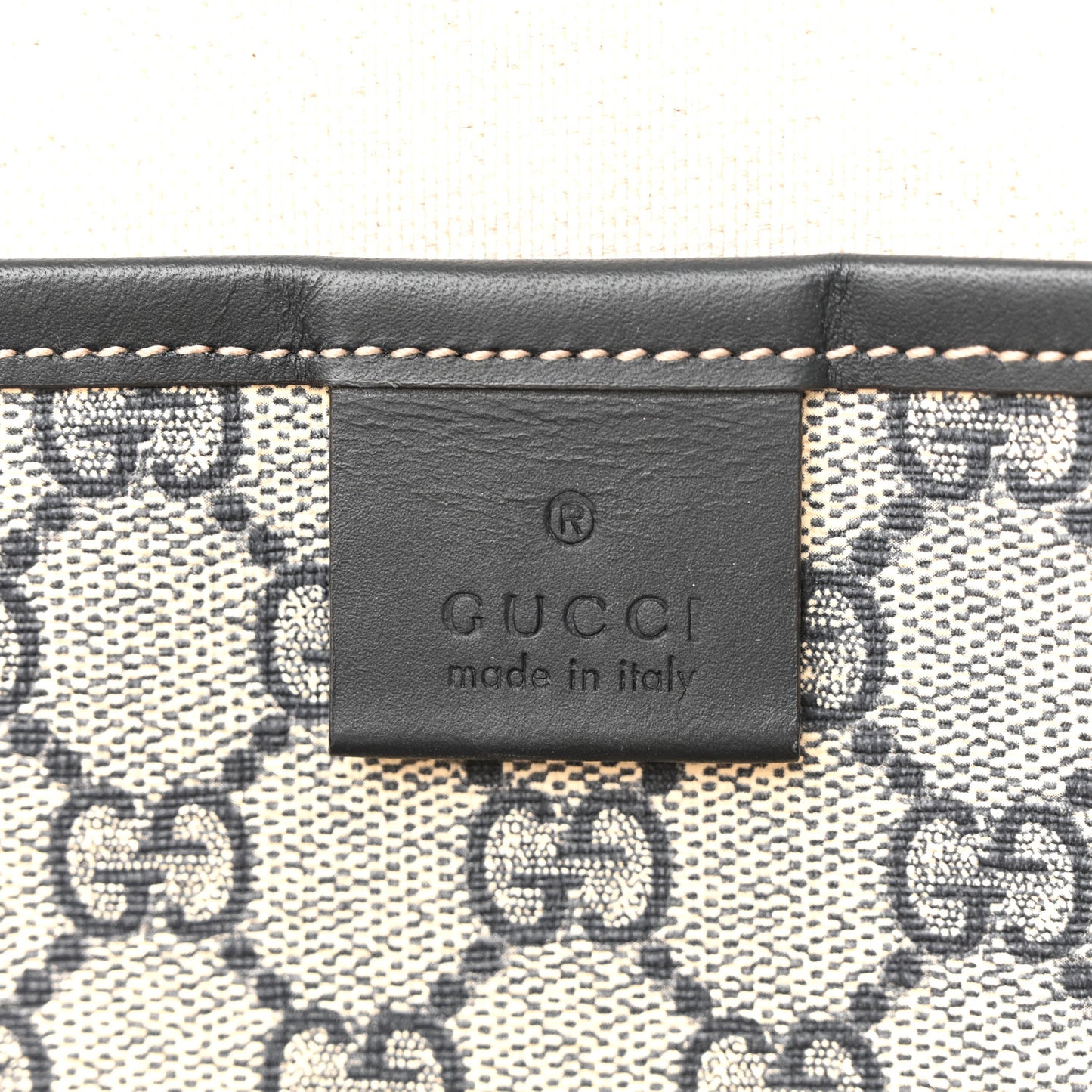GG Plus Monogram Medium Signature Web Loop Tote Navy