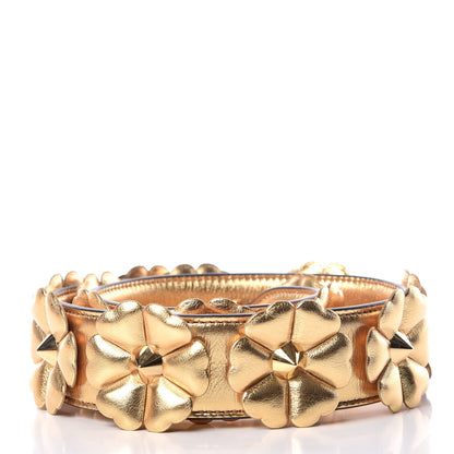 Fendi Vitello Catalan Mirror Flowerland Studded Strap You Gold 2 of 4