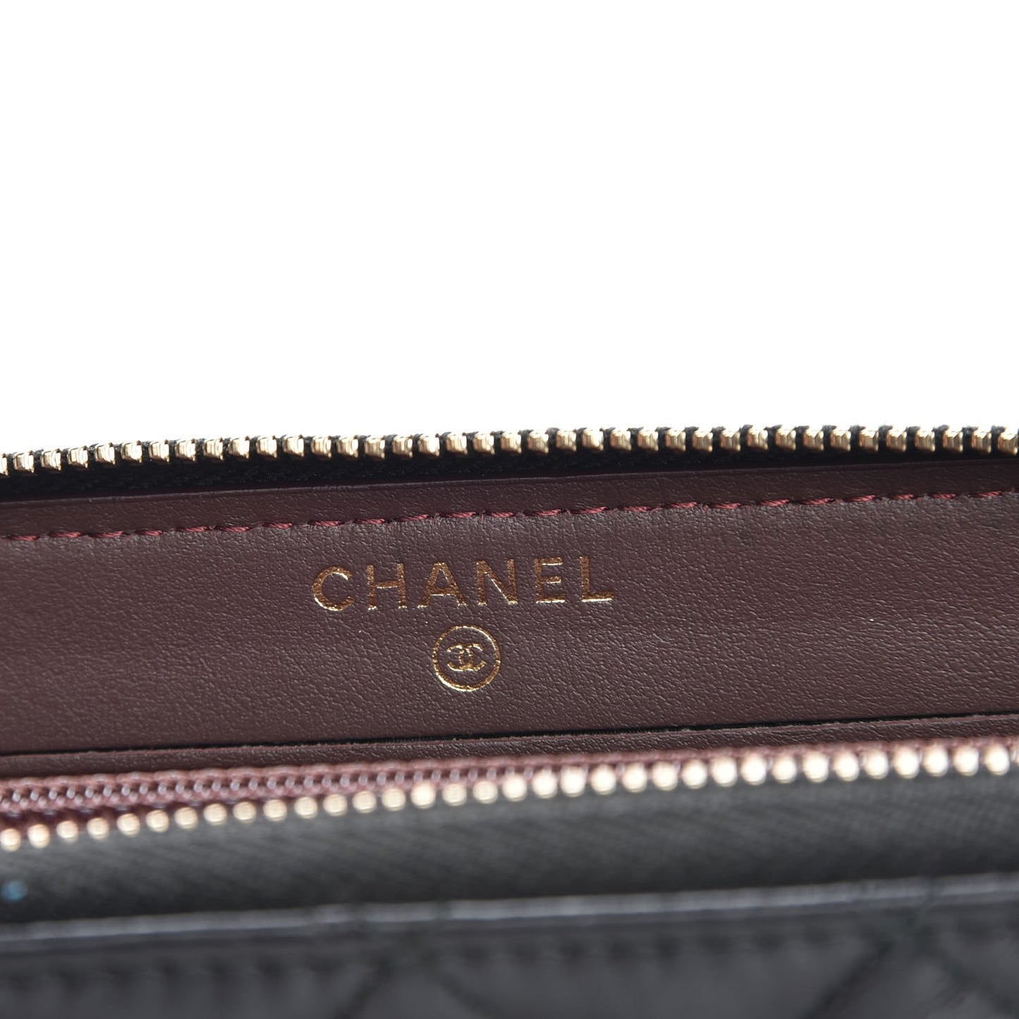 Aged Calfskin Quilted Small Lucky Charms 2.55 Reissue Zip Around Wallet Black