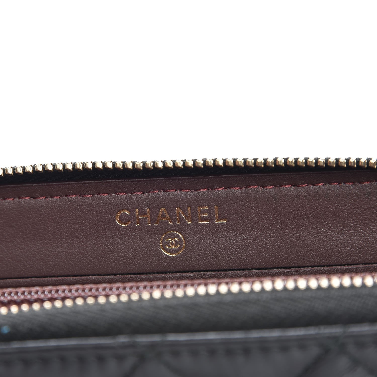 Chanel Aged Calfskin Quilted Small Lucky Charms 2.55 Reissue Zip Around Wallet Black 7 of 10