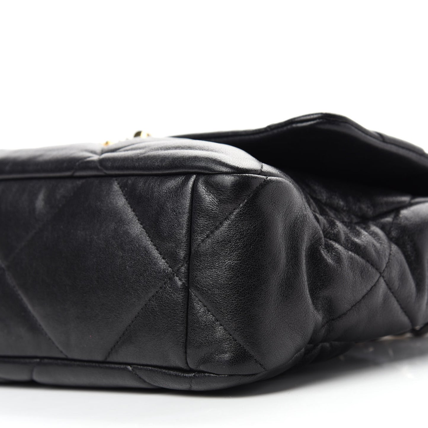 Lambskin Quilted Large Chanel 19 Flap Black