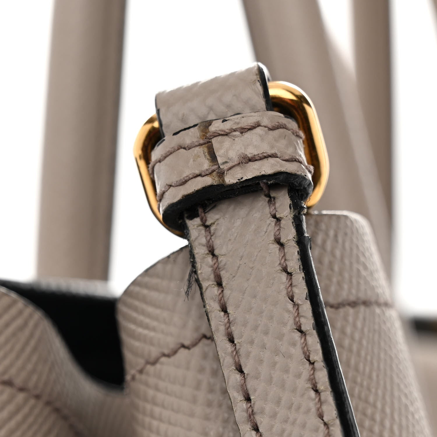 Prada Saffiano Cuir Small Double Bag Pomice 12 of 13