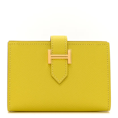 Hermes Epsom Bearn Card Holder Wallet Lime 1 of 7
