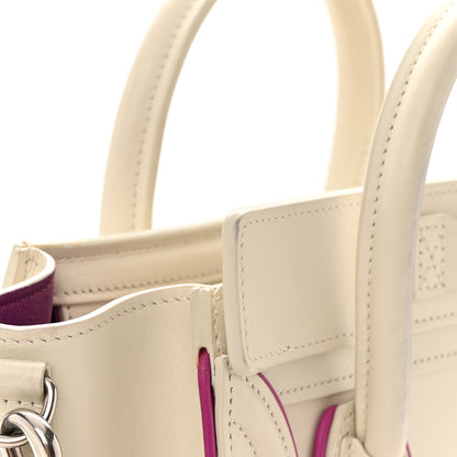 Celine Smooth Calfskin Nano Luggage White Magenta 23 of 24