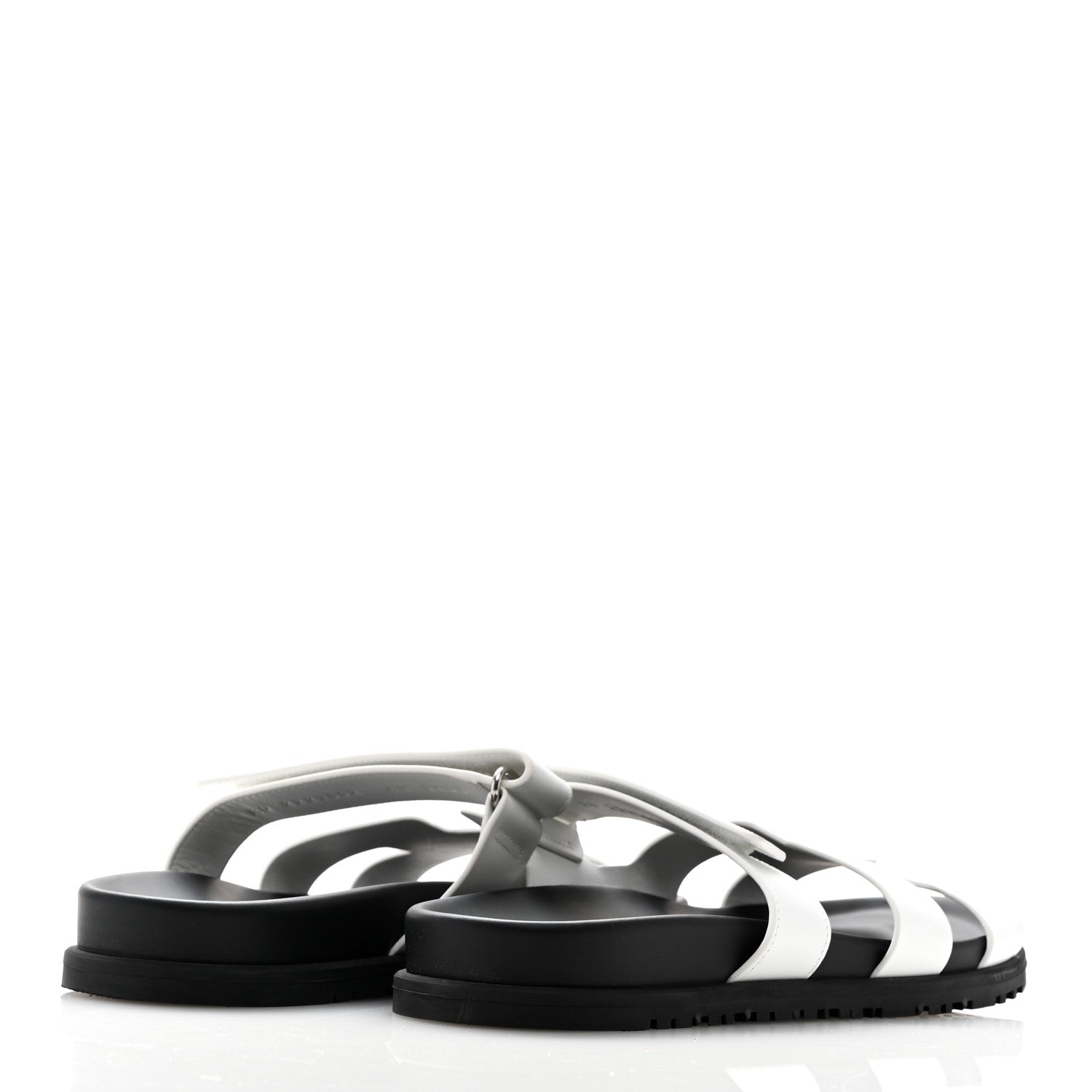 Hermes Calfskin Womens Chypre Sandals 40 White 5 of 10