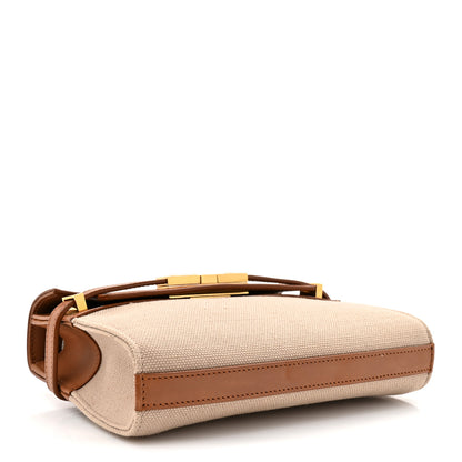 Saint Laurent Canvas Calfskin Mini Manhattan Shoulder Bag  Natural Beige Brick 4 of 13