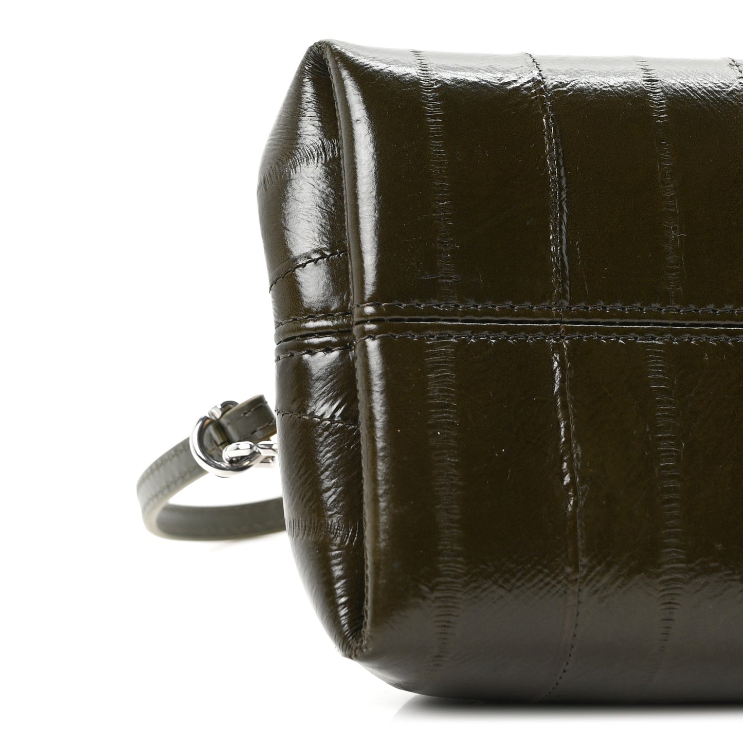 Eelskin La Pochette Salon Clutch Dark Khaki