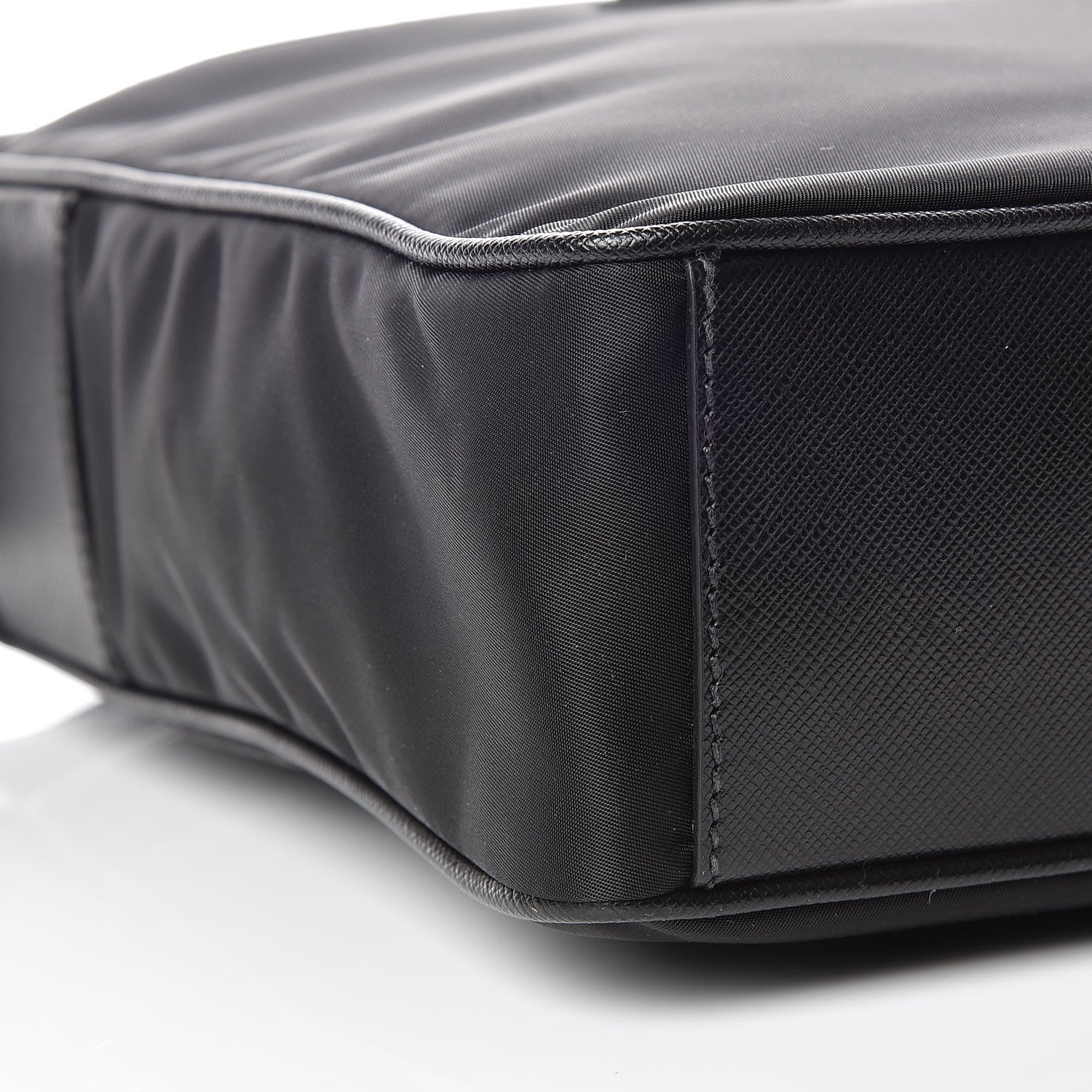 Prada Nylon Saffiano Flat Messenger Bag Black 8 of 9