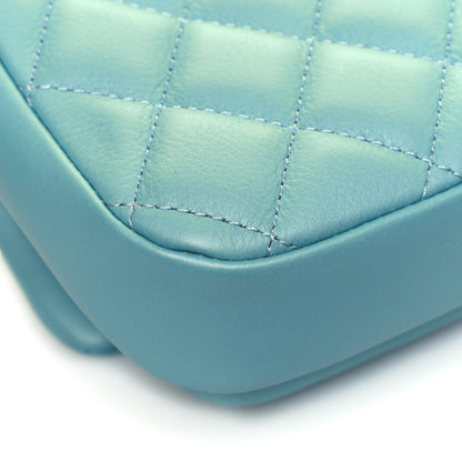 Chanel Calfskin Quilted Top Handle Flap Light Blue 10 of 12