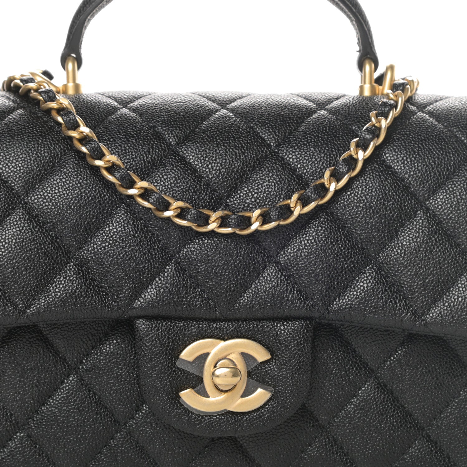 Chanel Caviar Quilted Mini Top Handle Rectangular Flap Black 8 of 12