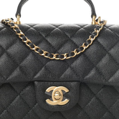Chanel Caviar Quilted Mini Top Handle Rectangular Flap Black 8 of 12
