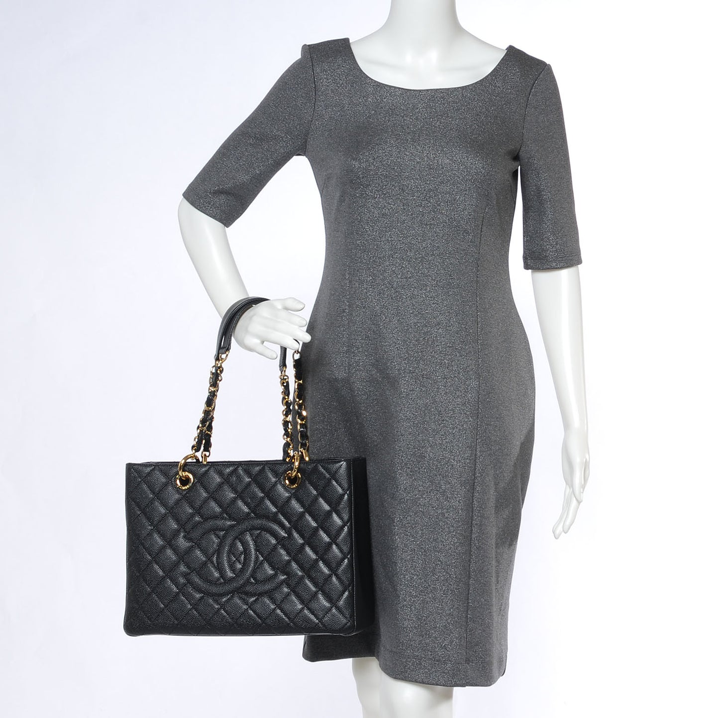 Caviar Grand Shopping Tote GST Black