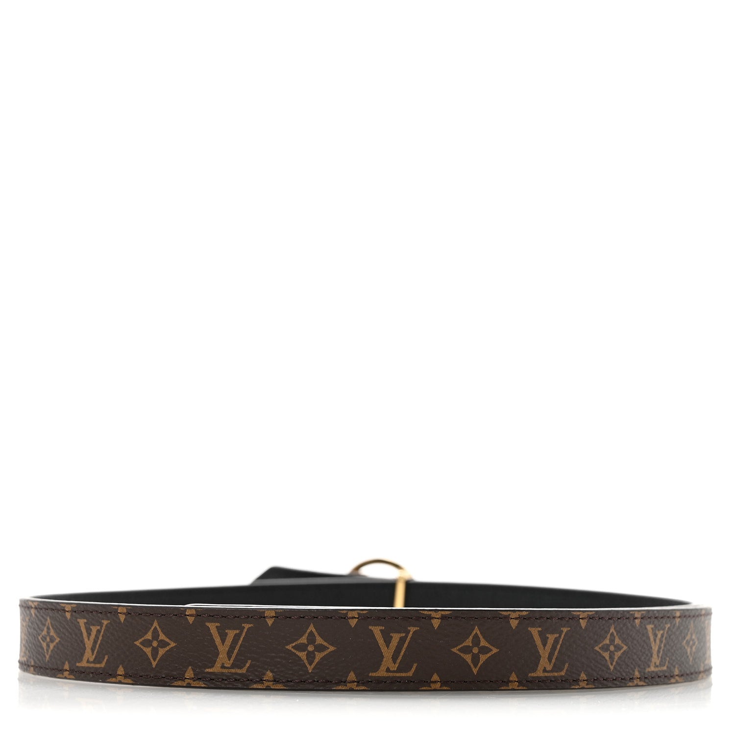 Louis Vuitton Monogram Calfskin 20mm LV Circle Reversible Belt 85 34 Black 4 of 8