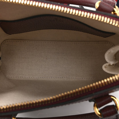 Gucci Monogram Textured Dollar Calfskin Mini Horsebit 1955 Top Handle Bag Sahara Rubino Chardonnay 5 of 10