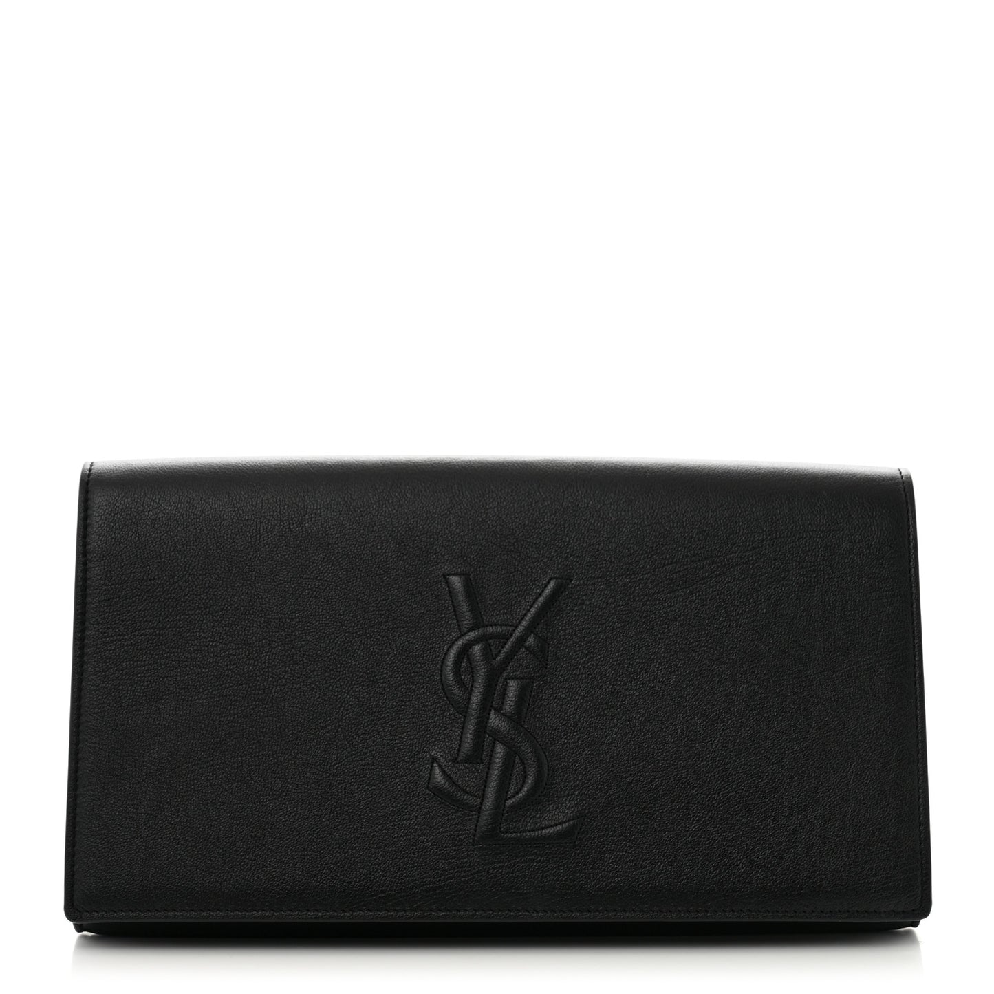 Calfskin Monogram Large Belle De Jour Clutch Black