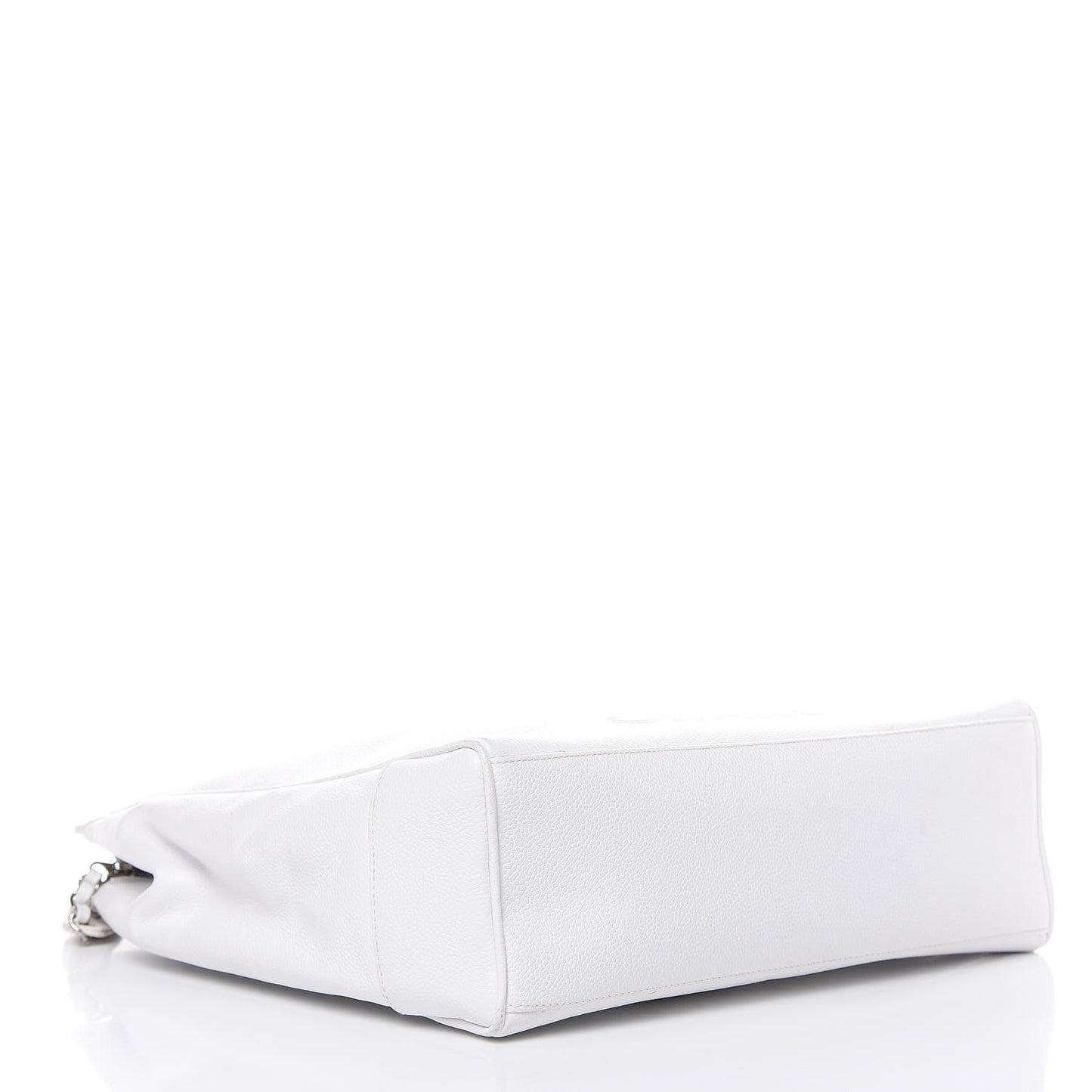 Caviar Logo Shoulder Bag White