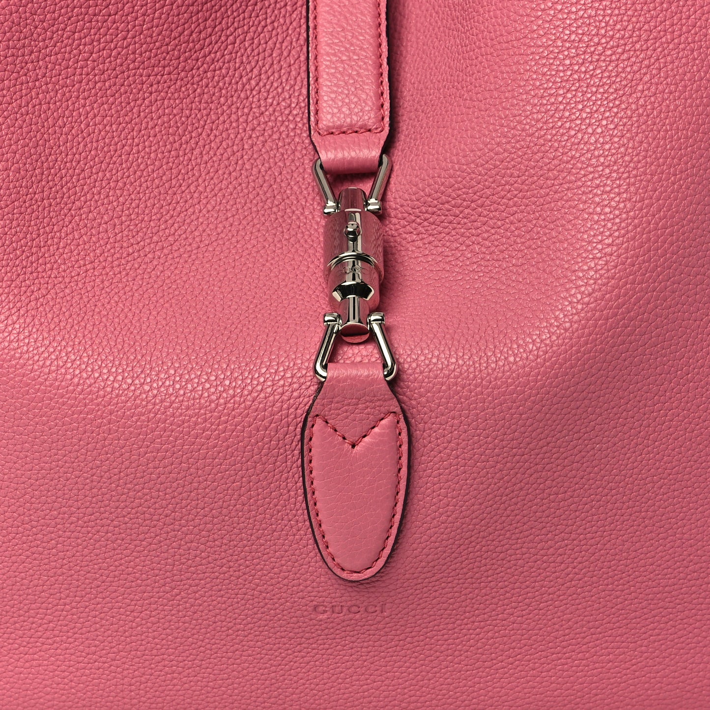 Soft Grained Calfskin Large Jackie Hobo Glossy Pink